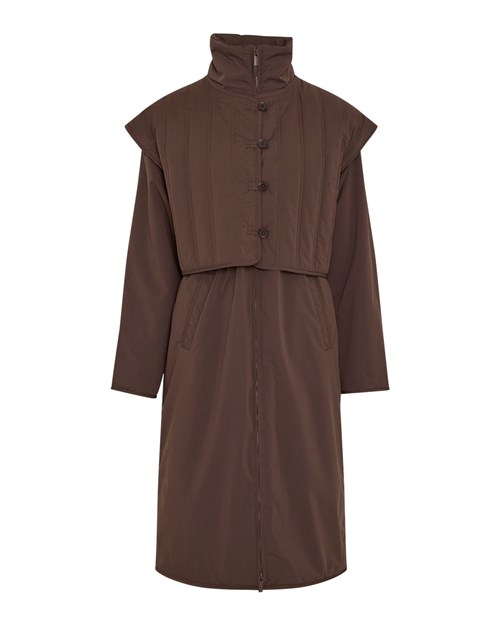 MSCH Aussi Lang Jakke med vest, Brun